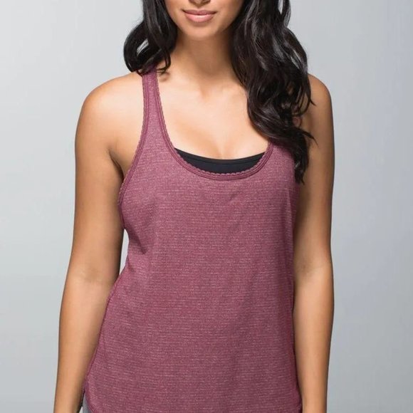 Lululemon 105 F Singlet Tank - Heathered Rust Berry - 6 - Picture 5 of 9